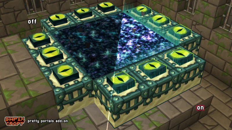 Pretty Portals add-on - before and after comparison of the End Portal