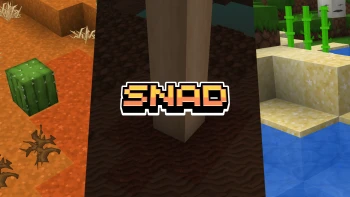 Sapixcraft Snad mod support featuring snad, red snad and soul snad blocks