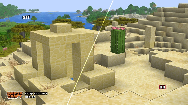 Crisp Contours add-on — second before and after outline comparison